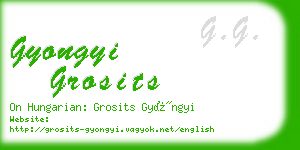 gyongyi grosits business card